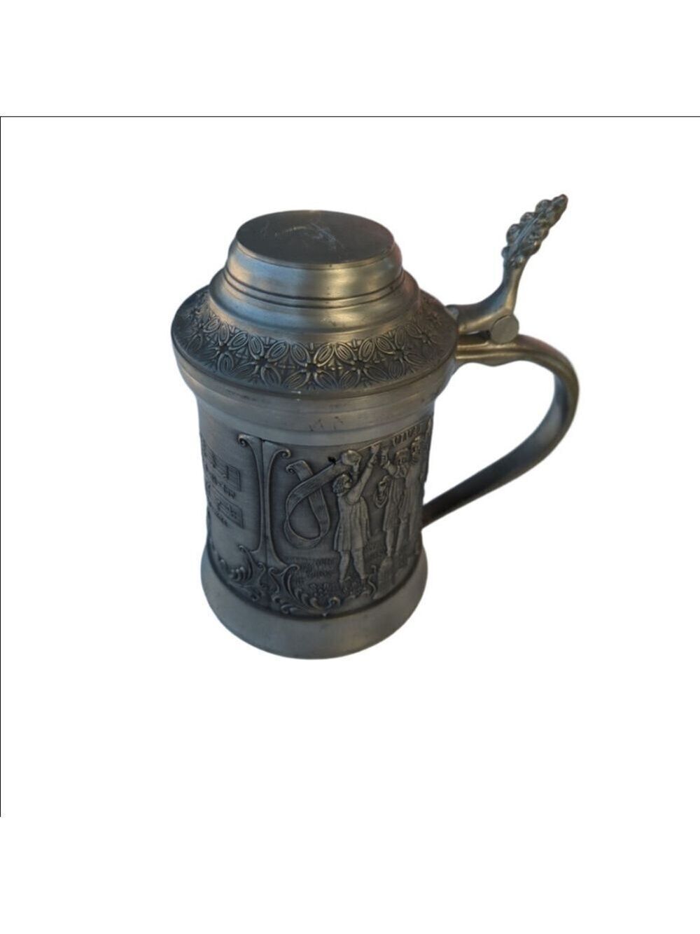 German Pewter Beer Mug SKS ZINN 95 Germany, Used